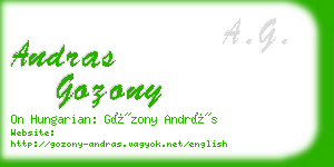 andras gozony business card